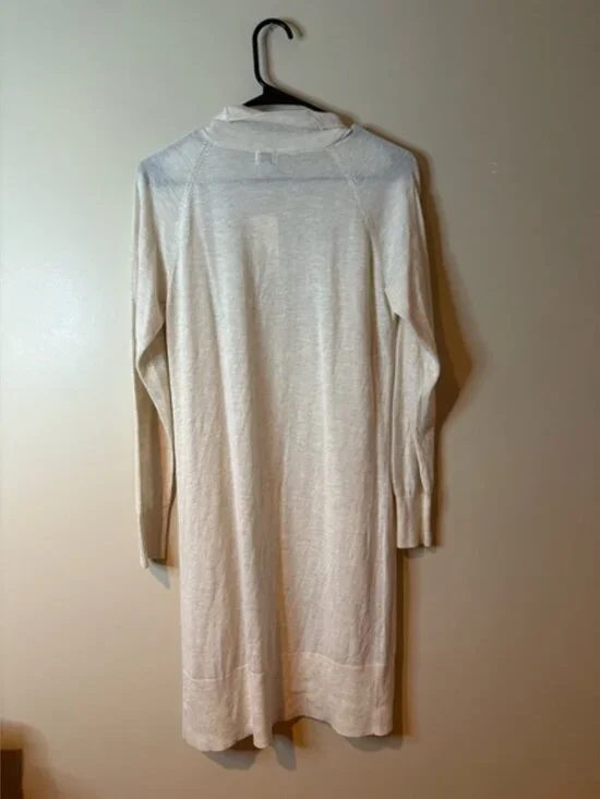A New Day Oatmeal Long Sleeve Lightweight Duster Cardigan with Pockets - Picture 7 of 8
